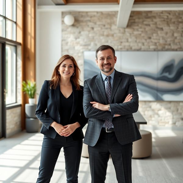 Portret ekipe Krajnc & Zupančič v pisarni